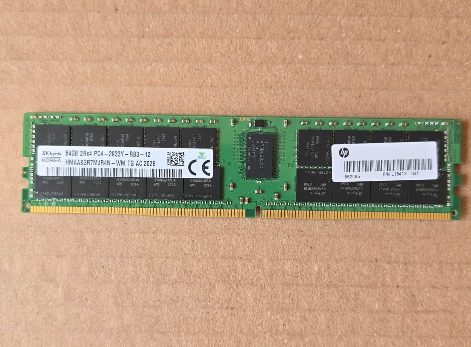 HP L15418-501 64GB DDR4-2933 PC4-23400 ECC Quad Rank x4