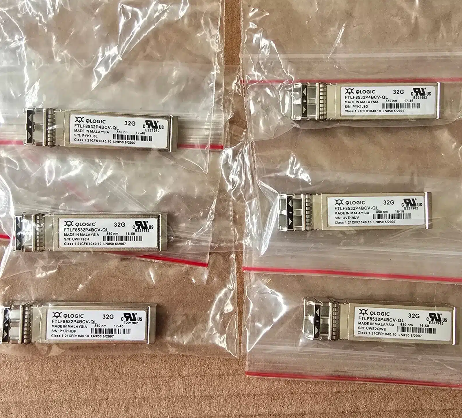 Transceiver FTLF8532P4BCV-QL QLogic SFP32-SR-SP 32G FC SFP+ 850nm