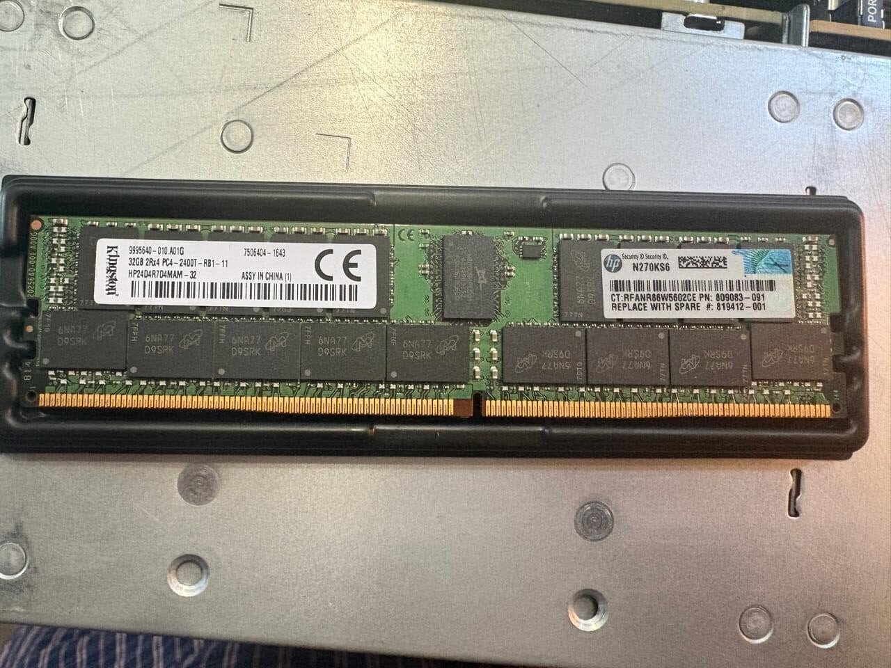 805353-B21 HPE 32GB (1x32GB) 2RX4 PC4-2400T DDR4